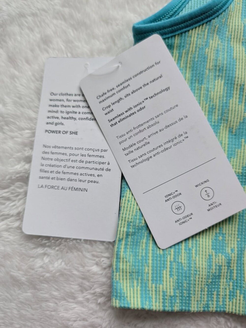 New With Tags! Athleta Aurora Crop Tank Women's Size XS - Picture 3 of 5